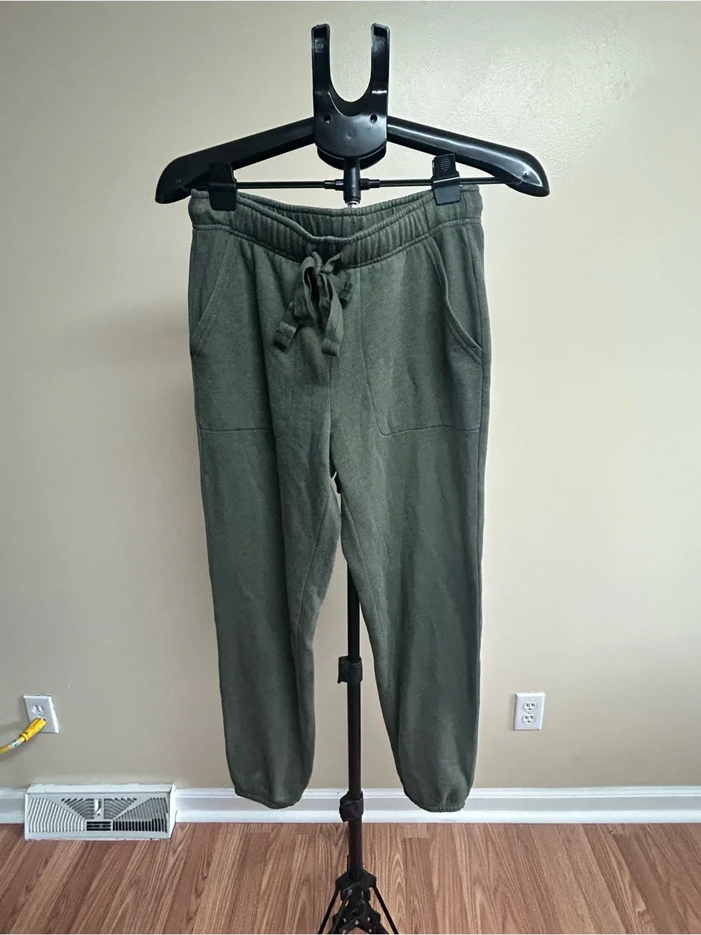 Aerie Olive Green Lounge Joggers Women's Size Small Drawstring Pocket Sweatpants - Picture 6 of 11